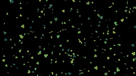 Green leaf clover with alpha, looped Video stock 86628816