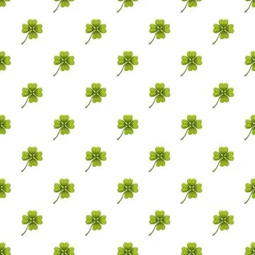 Green leaf clover pattern Illustrazione stock