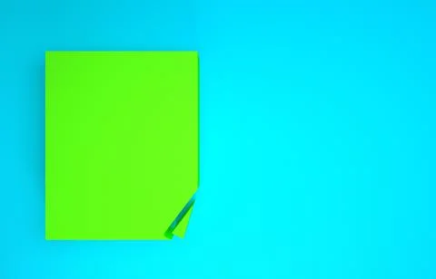 Green Leaf document icon isolated on blue background. Nature file icon. Minim 스톡 일러스트