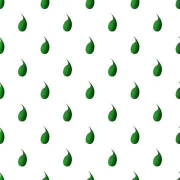 Green leaf drop shapes abstract seamless pattern background Illustrazione stock