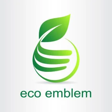 Green leaf. Eco icon. Stock Illustration