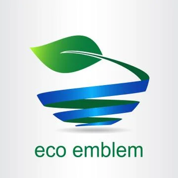 Green leaf. Eco icon. Stock Illustration