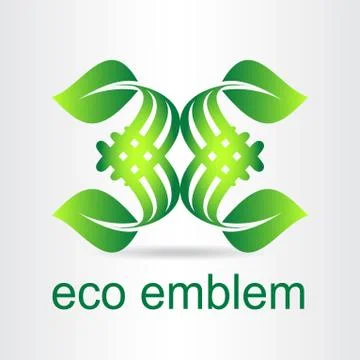 Green leaf. Eco icon. Stock Illustration