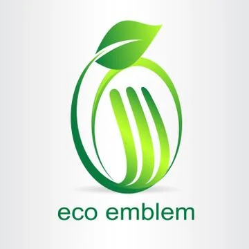 Green leaf. Eco icon. Stock Illustration