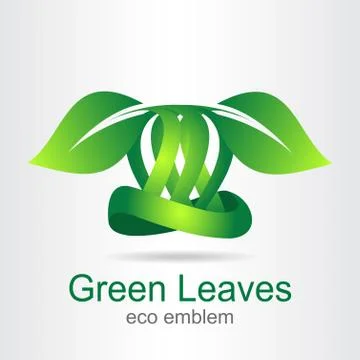 Green leaf. Eco icon. Stock Illustration