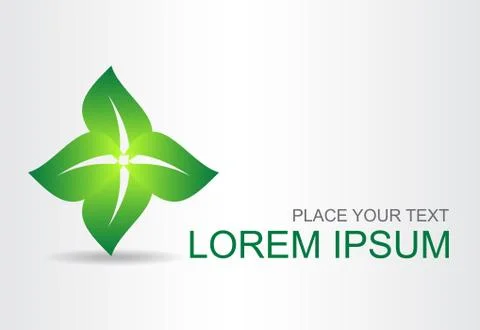Green leaf. Eco icon. Illustrazione stock