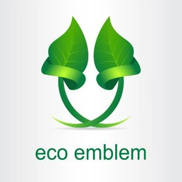 Green leaf. Eco icon. Stock Illustration
