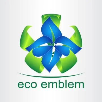 Green leaf. Eco icon. Illustrazione stock