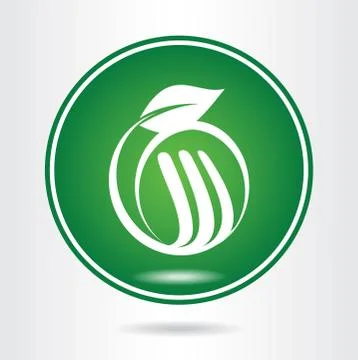 Green leaf. Eco icon. Stock Illustration