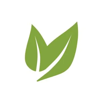 Green leaf, Eco icon. Vector illustration, flat design. Stock-Illustration