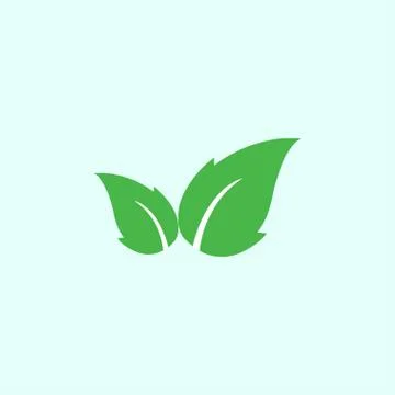 Green leaf, Eco icon Vector illustration, flat design Stock Illustration