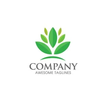 Green leaf ecology logo concept Stock Illustration