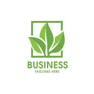 Green leaf ecology logo Stock Illustration