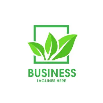 Green leaf ecology logo Illustrazione stock