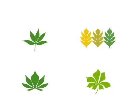 Green leaf ecology nature element vector icon Stock Illustration