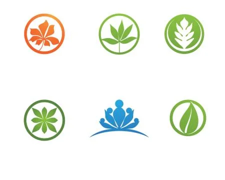 Green leaf ecology nature element vector icon Stock Illustration