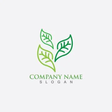 Green leaf ecology nature element vector Stock Illustration