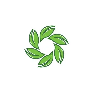 Green leaf ecology nature element  vector icon of go green Stock Illustration