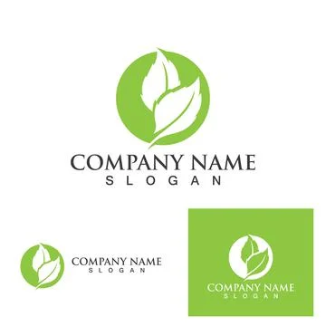 Green leaf ecology nature element vector icon Stock Illustration