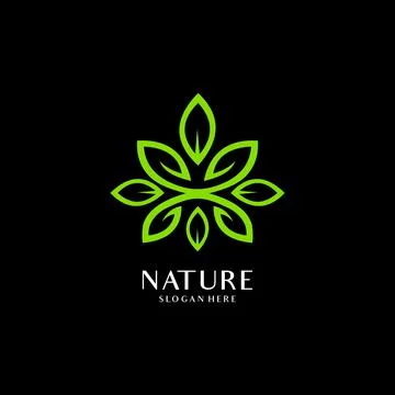 Green leaf ecology nature element vector icon Stock Illustration