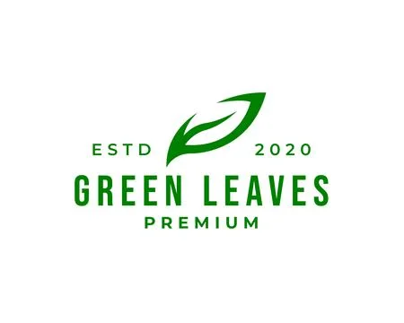 Green leaf ecology nature element logo icon template Stock Illustration