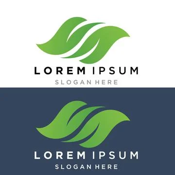 Green leaf ecology nature element vector logo Stock Illustration