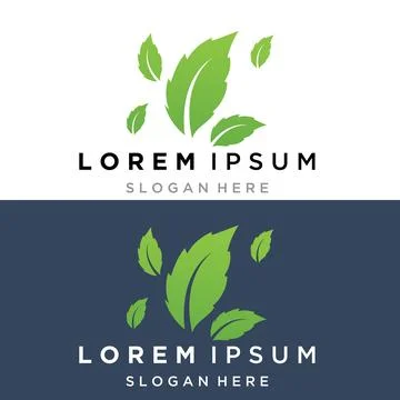 Green leaf ecology nature element vector logo Stock Illustration