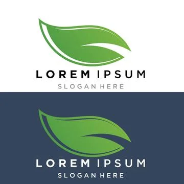 Green leaf ecology nature element vector logo Stock Illustration
