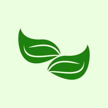 Green leaf ecology nature element icon design. Eco friendly icon. Stock Illustration