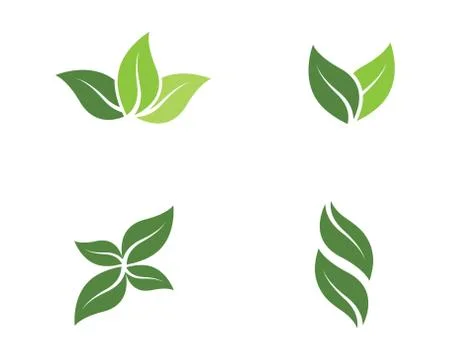 Green leaf ecology nature vector icon Illustrazione stock