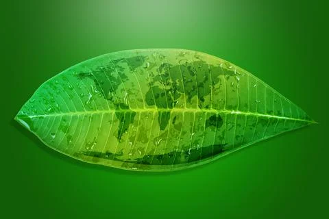 Green leaf environment concept save the earth. Stock Illustration