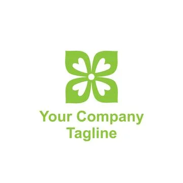 Green leaf environmental vector logo and icon Stock Illustration