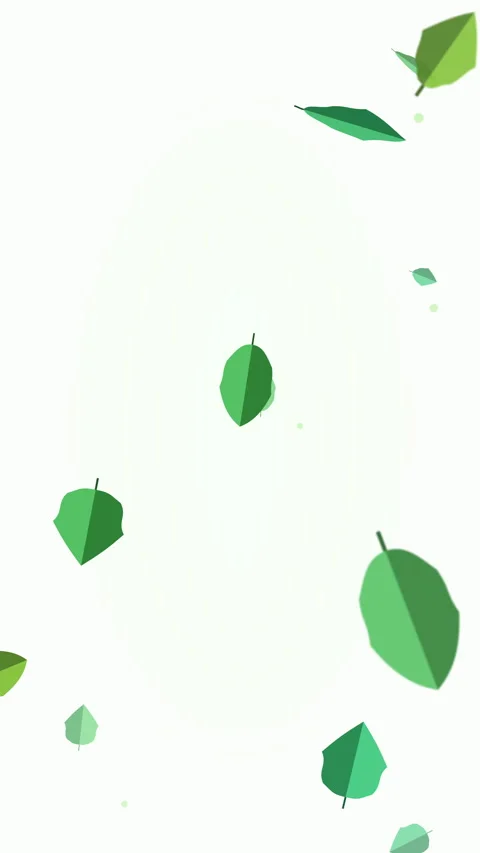 Green leaf, falling leaves, motion graphic, nature element, spring pattern Stock Footage 347944555
