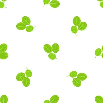 Green leaf food pattern seamless vector Stock Illustration