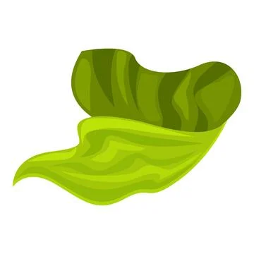 Green leaf forming an abstract waving shape Stock Illustration