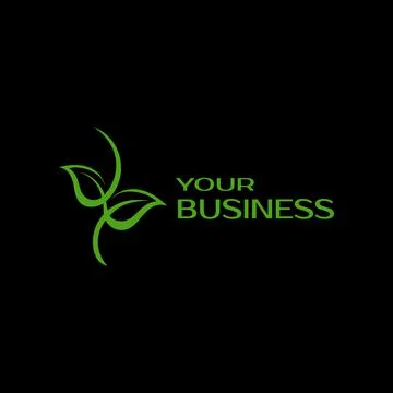 Green leaf garden logo Stock Illustration