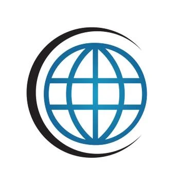 Green leaf global globe logo design vector illustrations Stock-Illustration