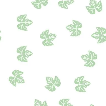 Green leaf grape glyph seamless pattern Stock Illustration