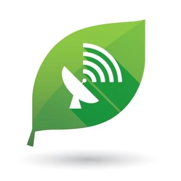 Green leaf icon with an antenna Stock-Illustration