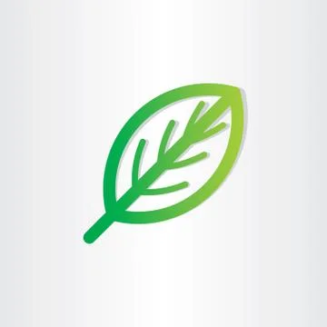 Green leaf icon design Stock Illustration