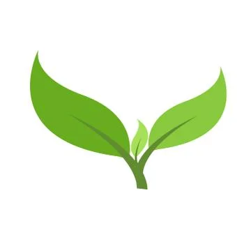 Green Leaf Icon design Vector Illustration Stock Illustration
