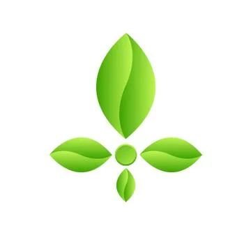 Green Leaf Icon design Vector Illustration Stock Illustration