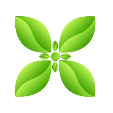 Green Leaf Icon design Vector Illustration Stock Illustration