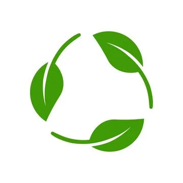 Green Leaf Icon for Eco-Friendly and Sustainable Design Concepts Stock Illustration