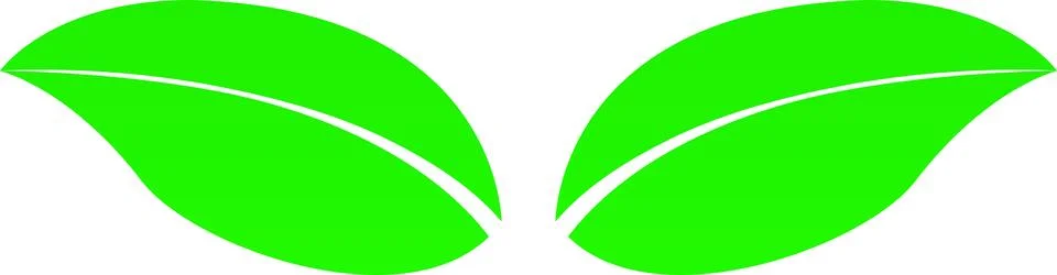 Green Leaf icon, Tree Leaf icon, nature element sign, Leaves icon, Natural .. Stock Illustration