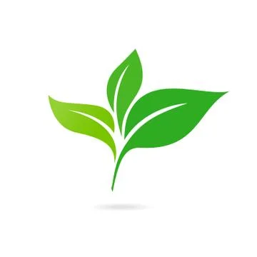 Green Leaf Icon Vector Illustrations. Ecology icon. Stock Illustration