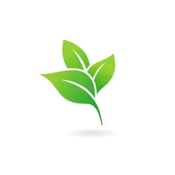 Green Leaf Icon Vector Illustrations. Ecology icon. Stock Illustration