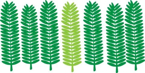 Green leaf icon on white background Stock Illustration