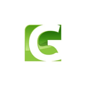 Green leaf initial letter G logo design Stock Illustration