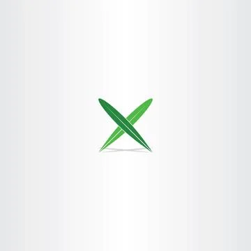 Green leaf letter x logo element icon Stock-Illustration